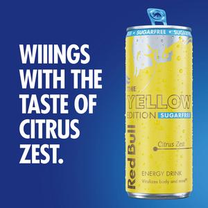 Red Bull 4 x 250ml Sugarfree Citrus Zest Energy Drink, Summer Edition - gallery image 2