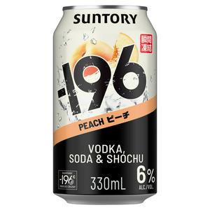 Minus 196 6 x 330ml Suntory Peach Shochu & Vodka Ready to Drink Cans