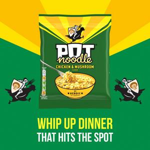 Pot Noodle 112g Chicken & Mushroom Instant Block Noodles - gallery image 4
