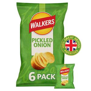 Walkers 6 x 25g Picked Onion Multipack Crisps
