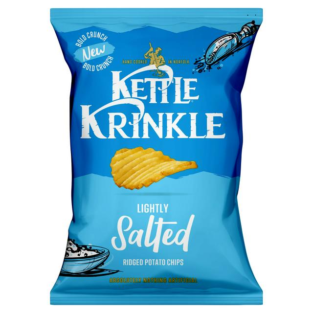 Kettle Krinkle 130g Lightly Salted Ridged Potato Chips - gallery image 1