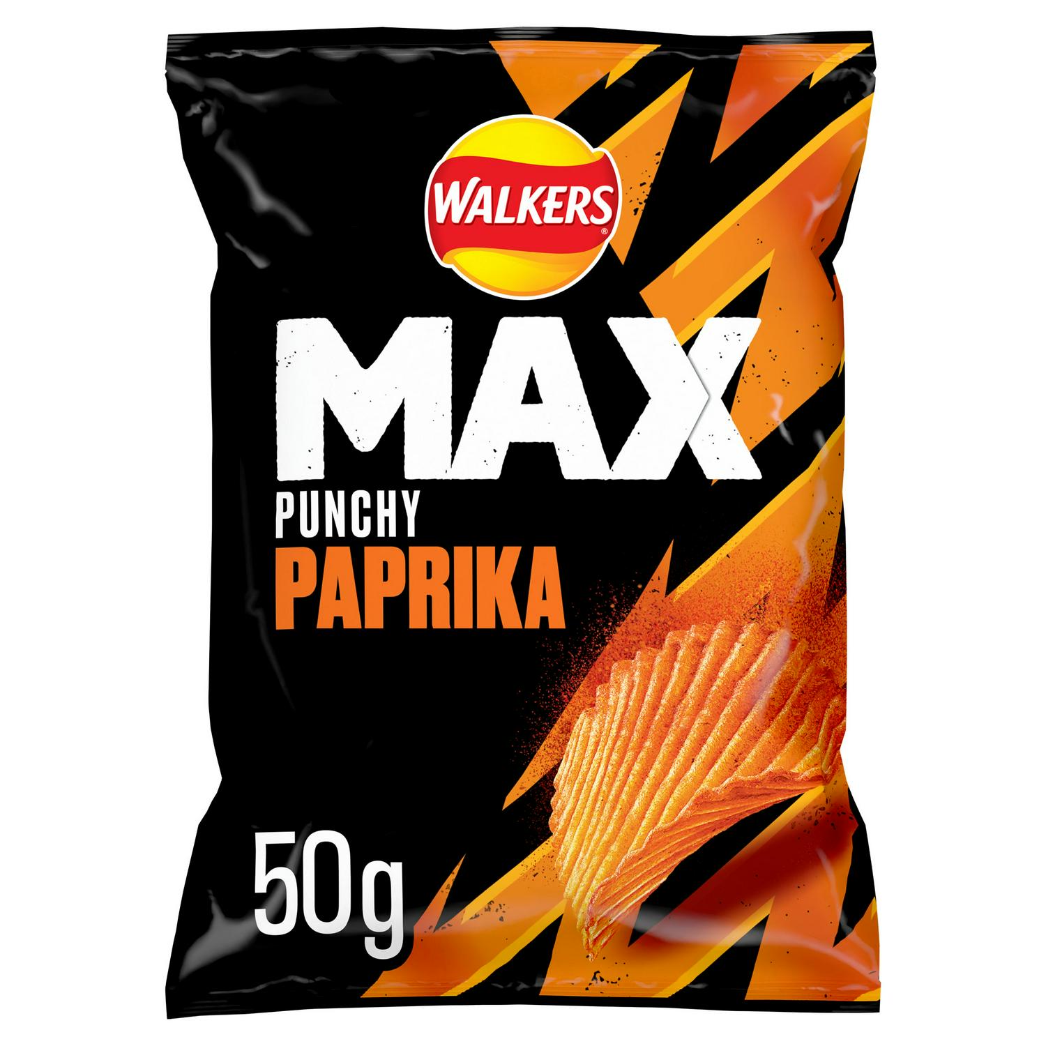 Walkers Max 50g Punchy Paprika Grab Bag Crisps