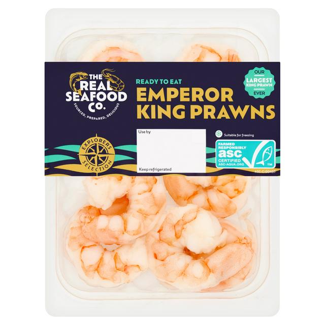 The Real Seafood Co . 150g Emperor King Prawns