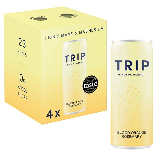Trip 4 x 250ml Blood Orange Rosemary Mindful Blend Drink | Sainsbury's