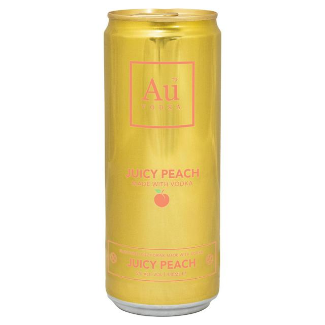 Au Vodka 330ml Juicy Peach Pre Mixed Drink Can - gallery image 1