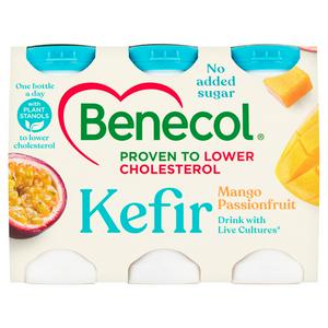 Benecol 6 x 67.5g Kefir Mango Passionfruit Yoghurt Drink - video