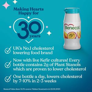 Benecol 6 x 67.5g Kefir Mango Passionfruit Yoghurt Drink - gallery image 3