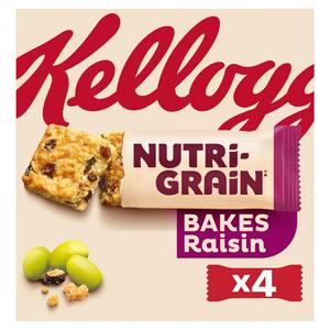 Kellogg's 4 x 45g Nutri-Grain Bakes Raisin Snack Bars