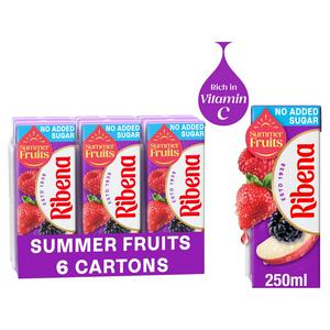 Summer Fruits No Added SugarJuice Drink Carton  6 x 250ml