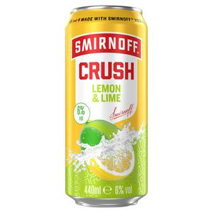 SMIRNOFF CRUSH LEMON AND LIME 440ML
