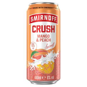 SMIRNOFF CRUSH MANGO AND PEACH CAN 440ML