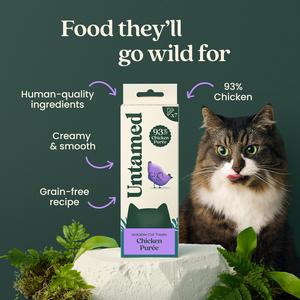 Untamed 7 x 15g Chicken Puree Lickable Cat Treats - gallery image 2
