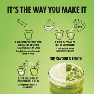 Kenco 8 x Vanilla Iced Hot Matcha Latte Sachets - gallery image 4