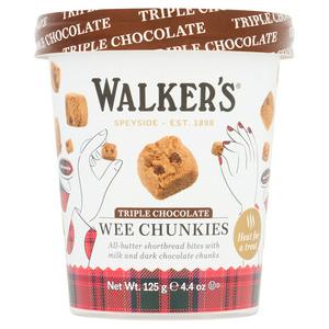 Walker's 125g Triple Chocolate Wee Chunkies Shortbread