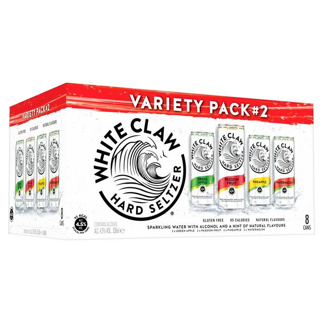 White Claw 8 x 330ml Hard Seltzer Variety Pack Cans - gallery image 1