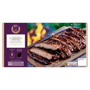 Sainsbury's Taste the Difference Discovery Slow Cooked Hot Smoked BBQ St. Louis Style Pork Ribs 750g