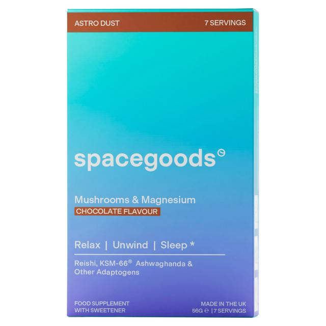 Spacegoods 7 x 56g Astro Dust Mushrooms & Magnesium Chocolate Flavour Food Supplement - gallery image 1