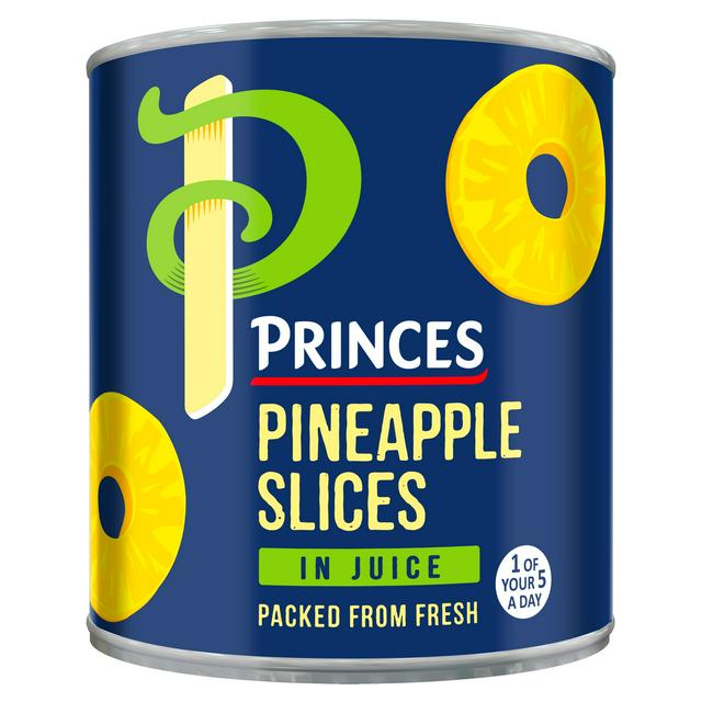 Princes 432g Pineapple Slices in Juice Canned Fruit - gallery image 1