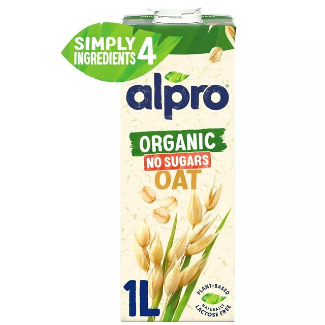 Alpro 1L Organic Oat No Sugars Long Life Dairy Free Drink - gallery image 1