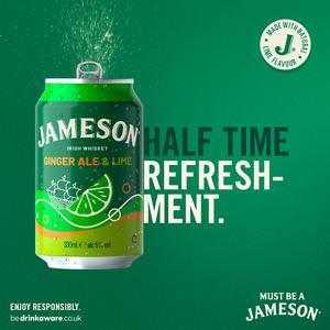 Jameson 330ml Irish Whiskey Ginger Ale & Lime Pre Mixed Drink Can - gallery image 4