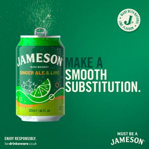 Jameson 330ml Irish Whiskey Ginger Ale & Lime Pre Mixed Drink Can - gallery image 6
