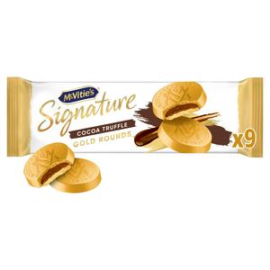 McVitie's Signature 109g Cocoa Truffle Gold Rounds Biscuits