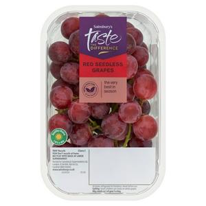 Sainsbury's 500gm Red Seedless Grapes, Taste the Difference