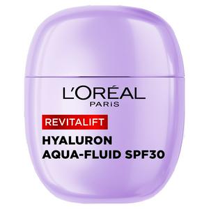 L'Oreal Paris Revitalift Filler Plumping Glass-Skin Aqua-Fluid SPF30 with Hyaluronic Acid, 40ml