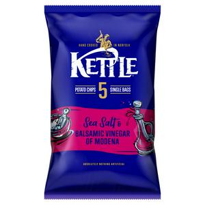 Kettle 5 x 25g Sea Salt & Balsamic Vinegar of Modena Potato Chips