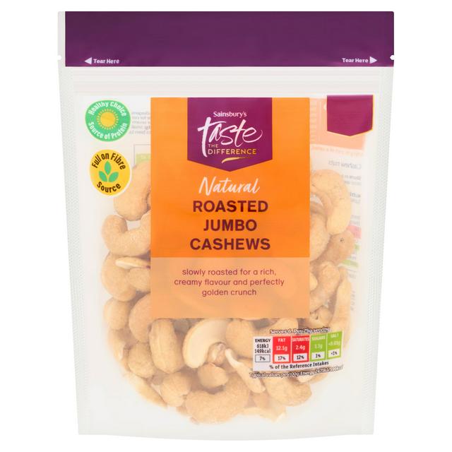 Sainsbury's 150g Natural Roasted Jumbo Cashews, Taste the Difference - gallery image 1