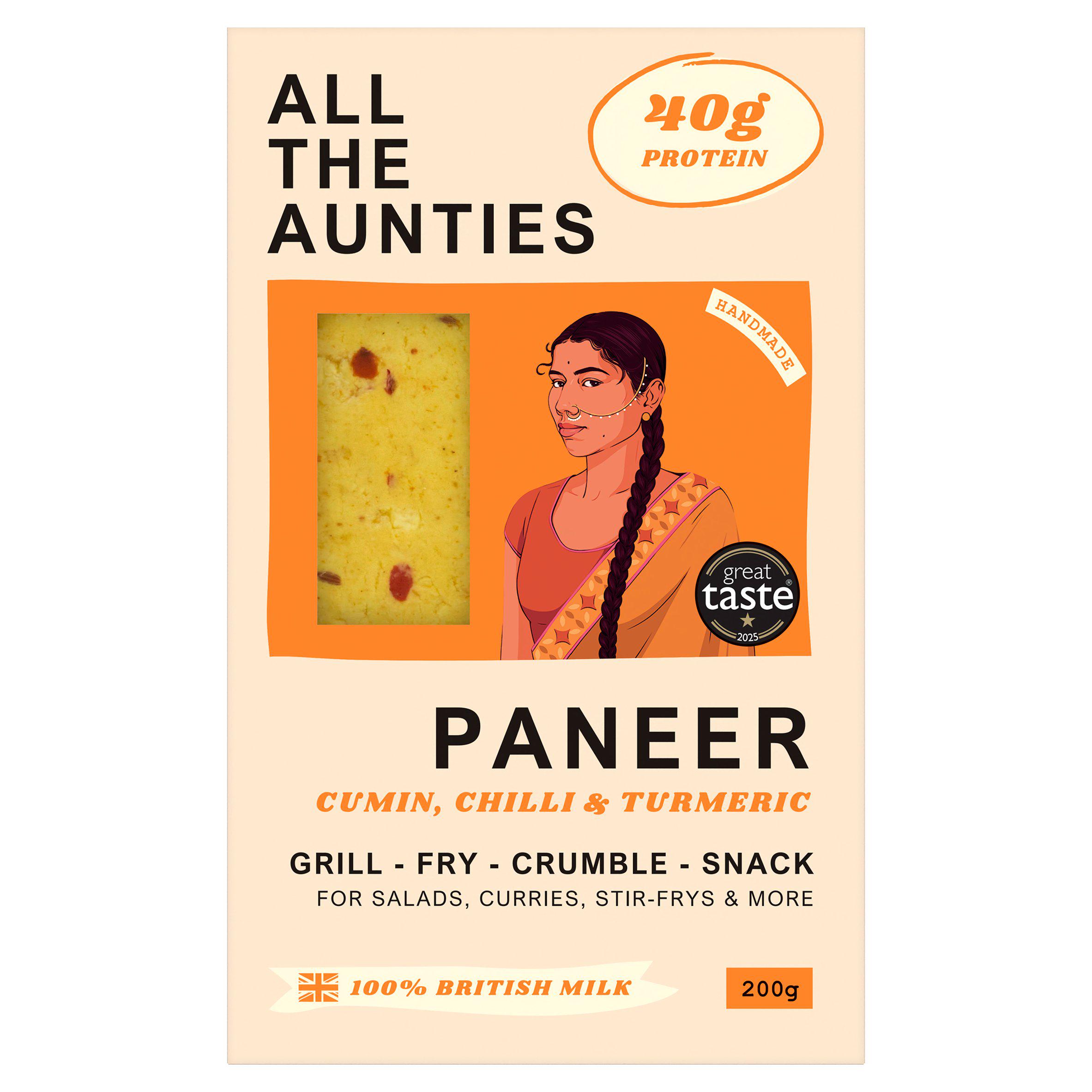 All The Aunties 200g Cumin, Chilli & Turmeric Paneer