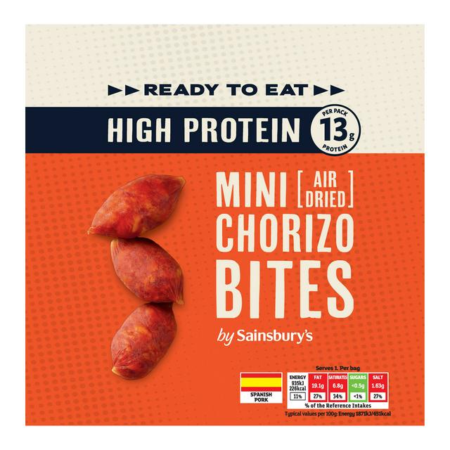 Sainsbury's 50g High Protein Ready to Eat Mini Chorizo Bites - gallery image 1