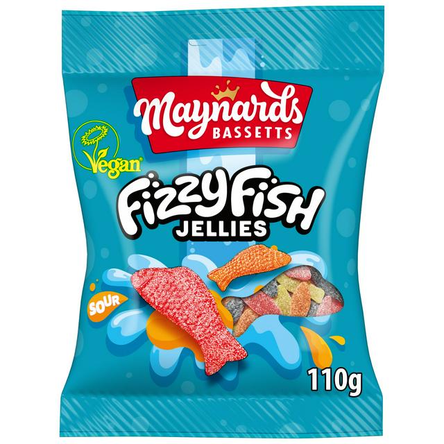 Maynards Bassetts 110g Fizzy Fish Jellies Sweets Sharing Bag - gallery image 1