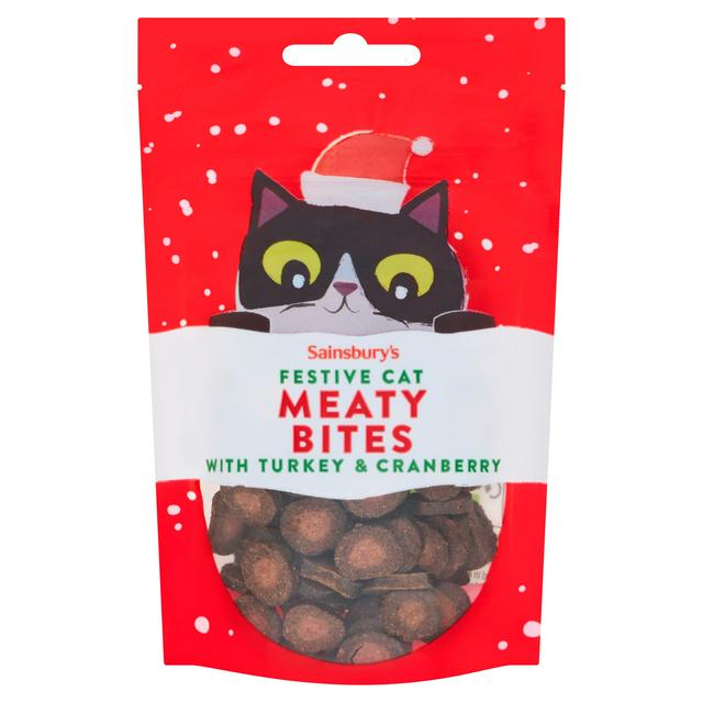 Sainsbury's 35g Festive Cat Meaty Bites with Turkey & Cranberry - gallery image 1