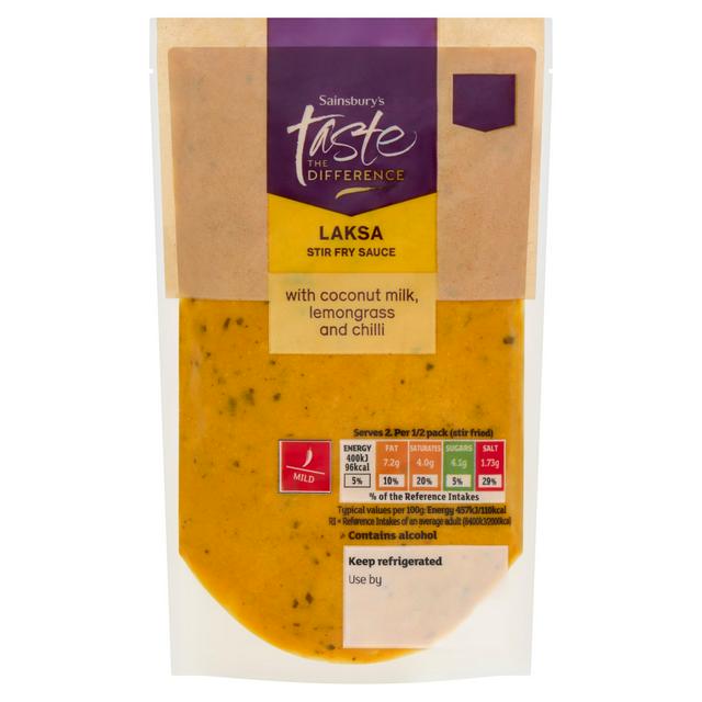 Sainsbury's 175g Laksa with Coconut Milk, Lemongrass & Chilli Stir Fry Sauce, Taste the Difference - gallery image 1
