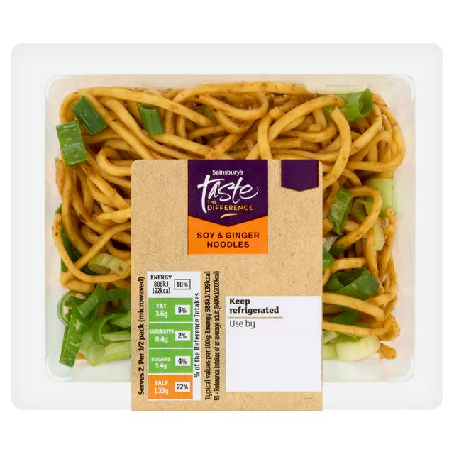 Sainsbury's 275g Soy & Ginger Noodles, Taste the Difference - gallery image 1