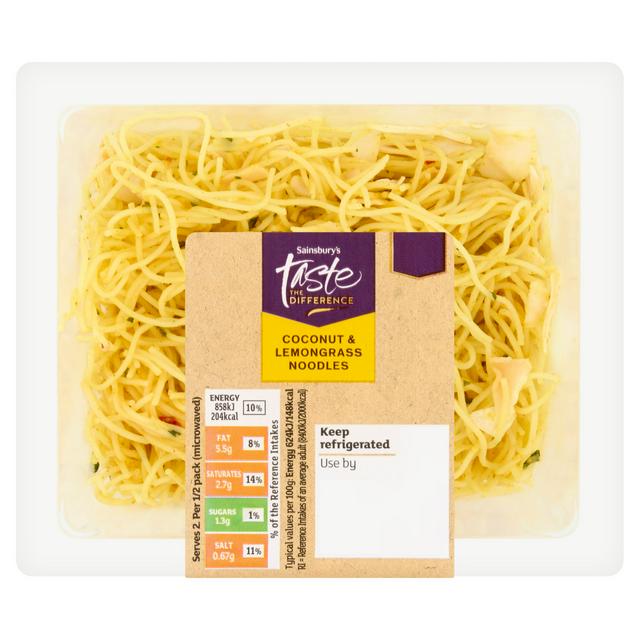 Sainsbury's 275g Coconut & Lemongrass Noodles, Taste the Difference - gallery image 1
