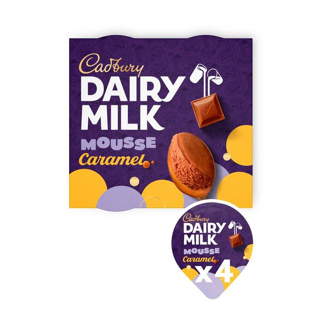 Cadbury Dairy Milk 4 x 60g Caramel Mousse - gallery image 1