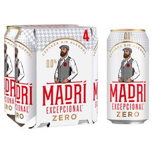 Madri Excepcional 4 x 440ml 0.0% Alcohol Free Lager Beer Can - gallery image 2