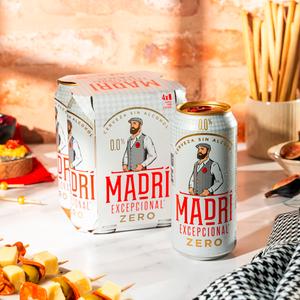Madri Excepcional 4 x 440ml 0.0% Alcohol Free Lager Beer Can - gallery image 6