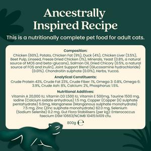 Untamed 800g 77% Chicken & Duck Poultry Packed Coated Kibble Cat Food - gallery image 5