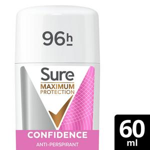 Sure Maximum Protection 60ml Confidence Anti Perspirant Cream Stick Deodorant