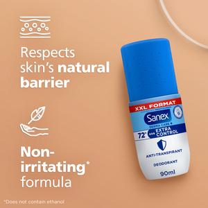 Sanex Derma Care+ 90ml Extra Control 72h Antiperspirant Roll on Deodorant - gallery image 3