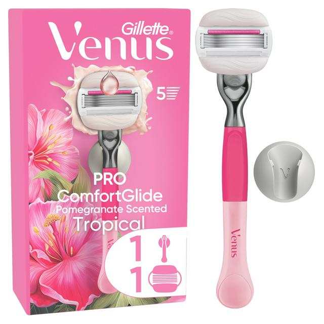 Gillette Venus Pro ComfortGlide Pomegranate Scented Tropical Women’s Razor - gallery image 1