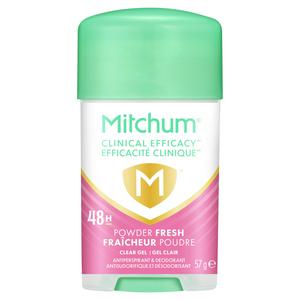 Mitchum 57g Antiperspirant & Deodorant Powder Fresh Clear Gel