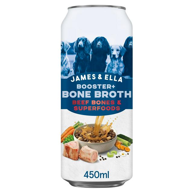 James & Ella Booster+ 450ml Beef Bones & Superfoods Bone Broth Dog Food Pouch - gallery image 1