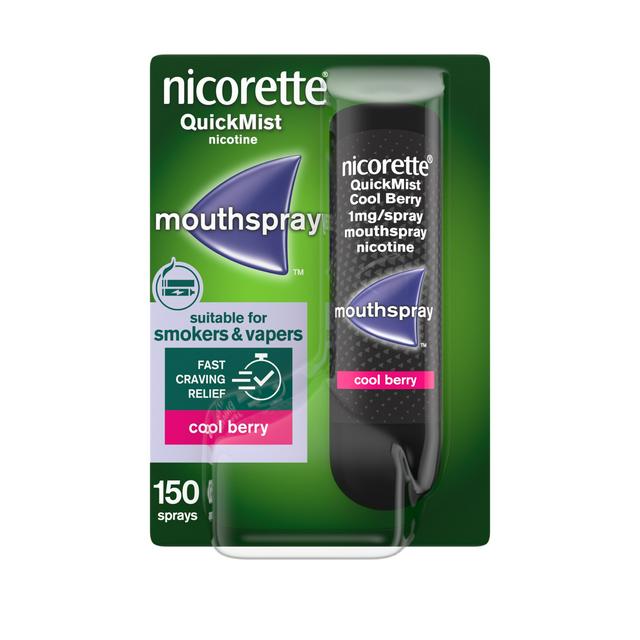 Nicorette 1 x Quickmist Cool Berry Quit Vaping Aid Mouthspray - gallery image 1
