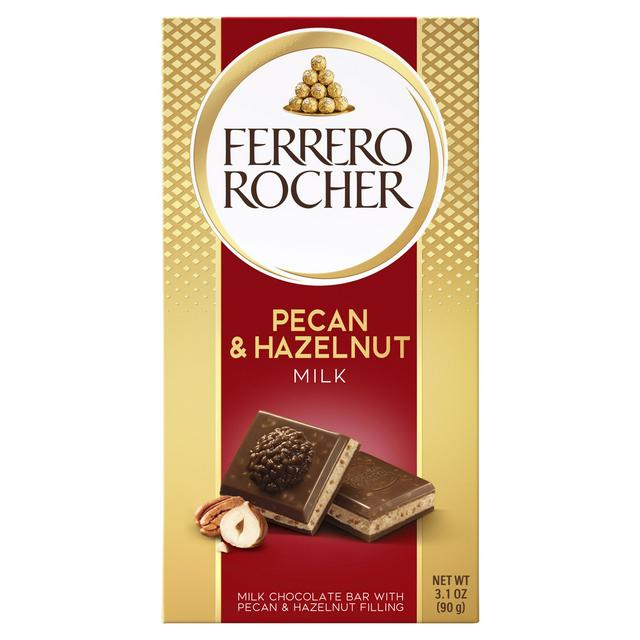 Ferrero Rocher Milk Chocolate Bar with Hazelnut & Pecan 90g - gallery image 1