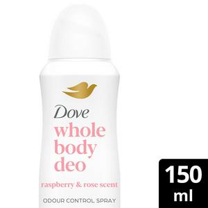 Dove 150ml Raspberry & Rose Whole Body Deodorant Spray