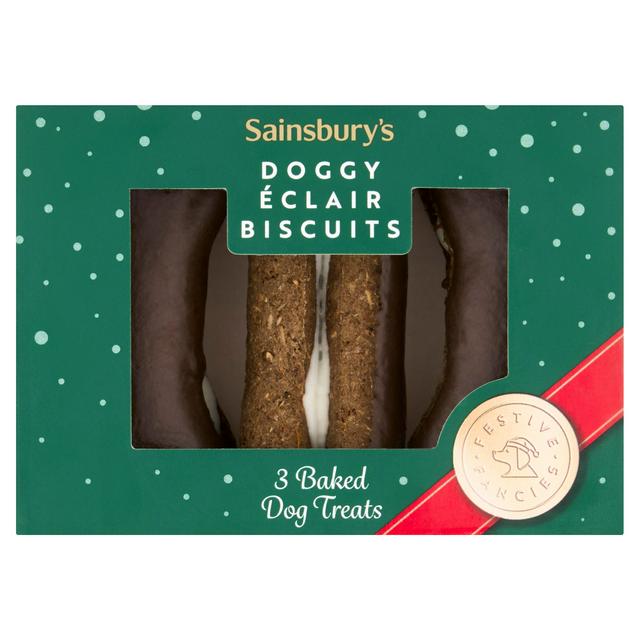 Sainsbury's 3 x Doggy Eclair Biscuits Baked Dog Treats - gallery image 1